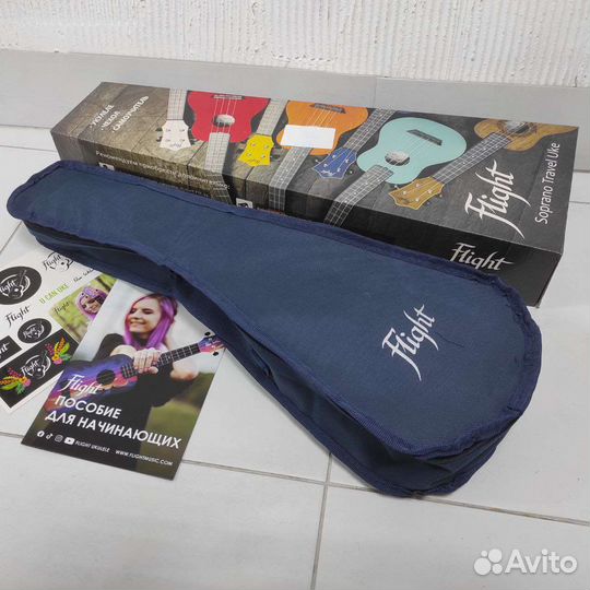 Укулеле flight новая с чехлом и самоучителем