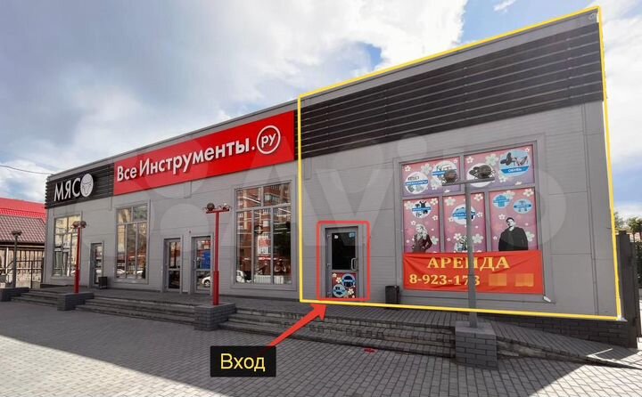 Торговая площадь на первой линии, свой вход, 80 м²