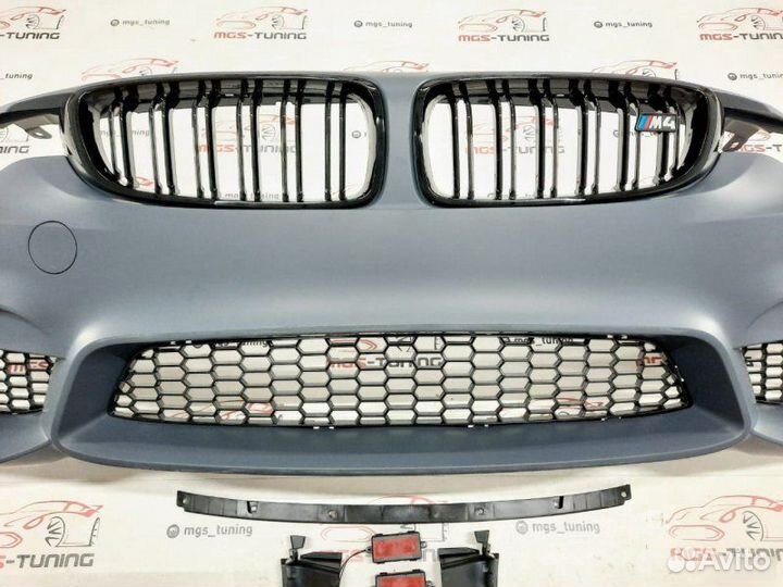 Бампер с решеткой на BMW 4 Series f32 стиль М4 F82