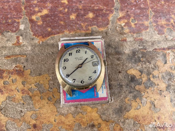 Мужские наручные часы СССР полет позолоченные