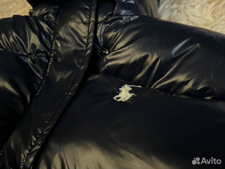 Пуховик Polo Ralph Lauren glossen down jacket blue