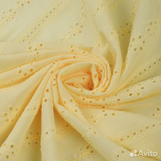 Отрез ткани шитье цвет желтый 2м