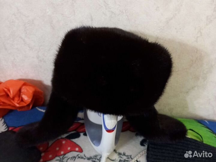 Норковая шапка мужская ушанка