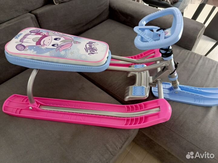 Снегокат детский для девочки единорог