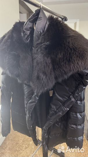 Пуховик курькс baldinini черный 42