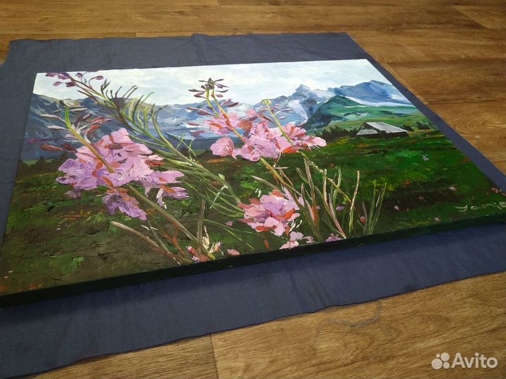 Долгая дорога домой. Картина маслом пейзаж