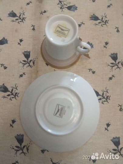 Чашка с блюдцем фарфор
