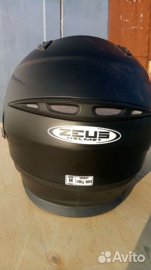 Мотошлем zeus helmet модуляр. Чёрный. Матовый