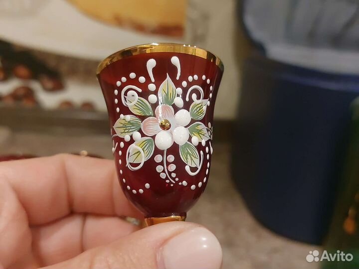 Рюмка стопка Богемия лепка Чехия