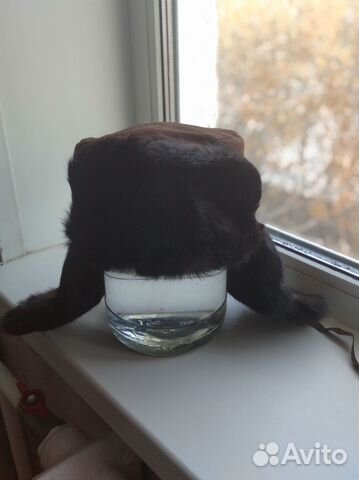 Шапка новая натуральная кролик. сверху замша
