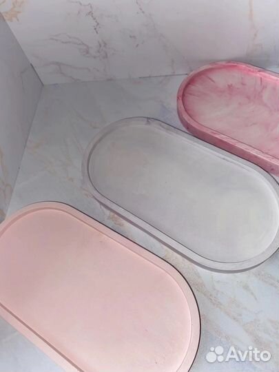 Поднос из гипса ручной работы