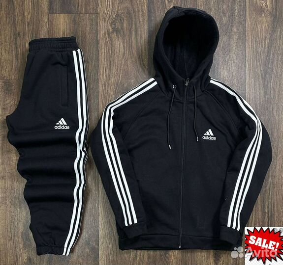 Флисовый спортивный костюм Adidas