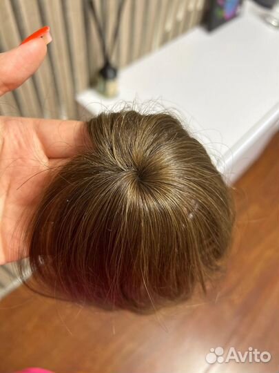 Накладная челка из натуральных волос