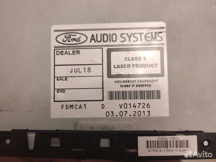 Штатная магнитола ford 6000cd