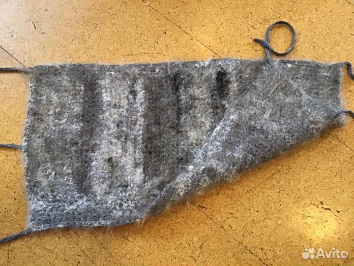 Связанный пояс из собачьей шерсти