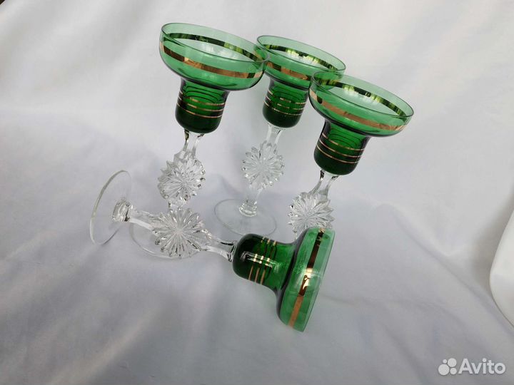Подсвечники стекло СССР+ в подарок хрусталь
