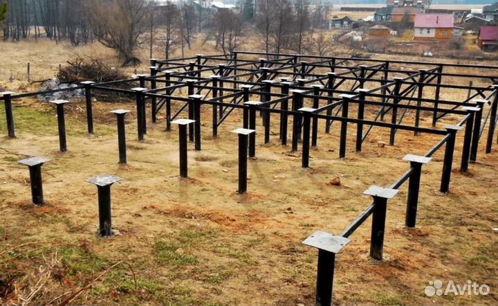 Монтаж винтовых свай под ключ