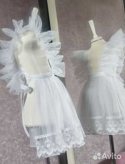 Школьный фартук белый 128-134