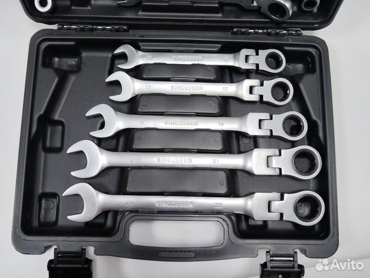 Набор ключей с трещоткой 8-22 мм Kingqueen