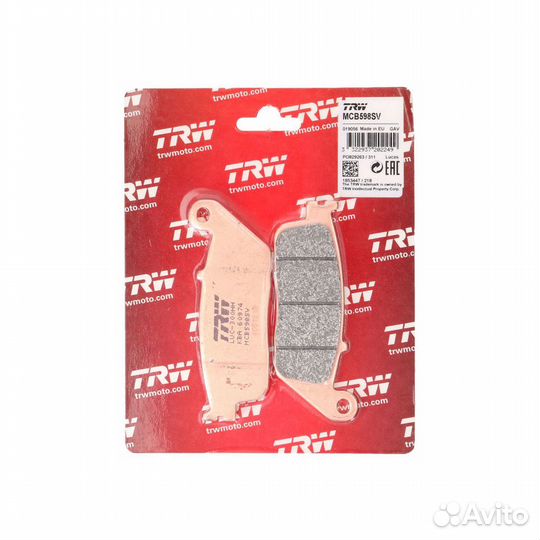 Тормозные колодки TRW MCB598SV для мотоцикла перед