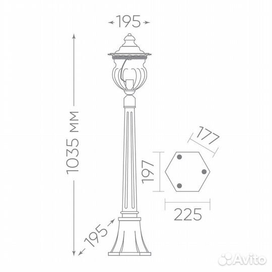 Светильник садовый столб Feron PL596 41173