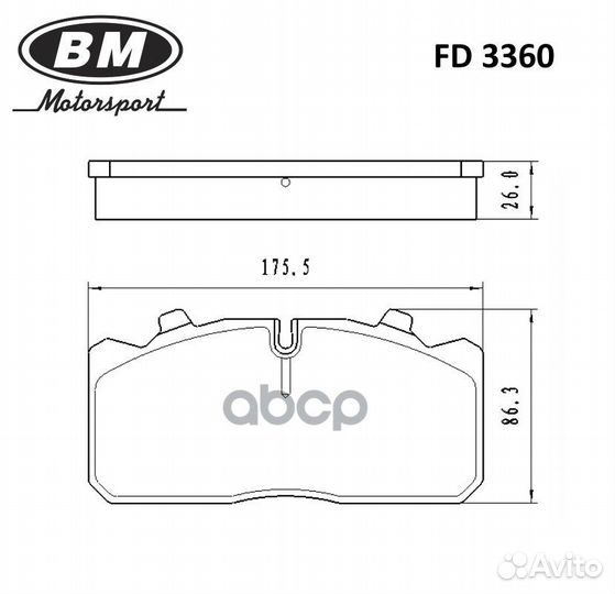 Колодки тормозные дисковые FD 3360 BM-Motorsport