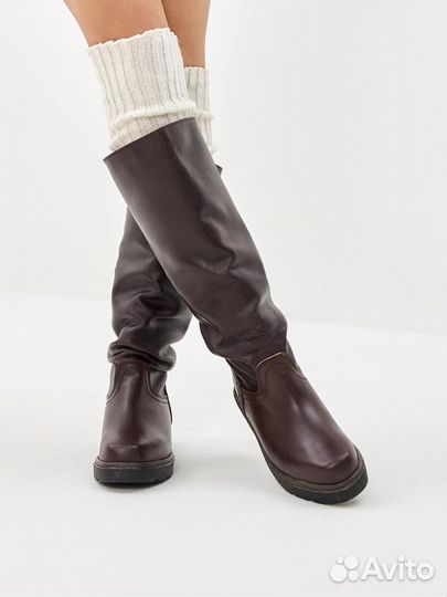 Сапоги для женщин с мягким мехом на весну