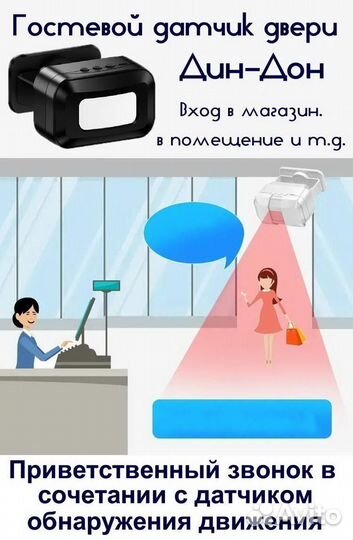 Беспроводный датчик входа посетителей (динь-дон)