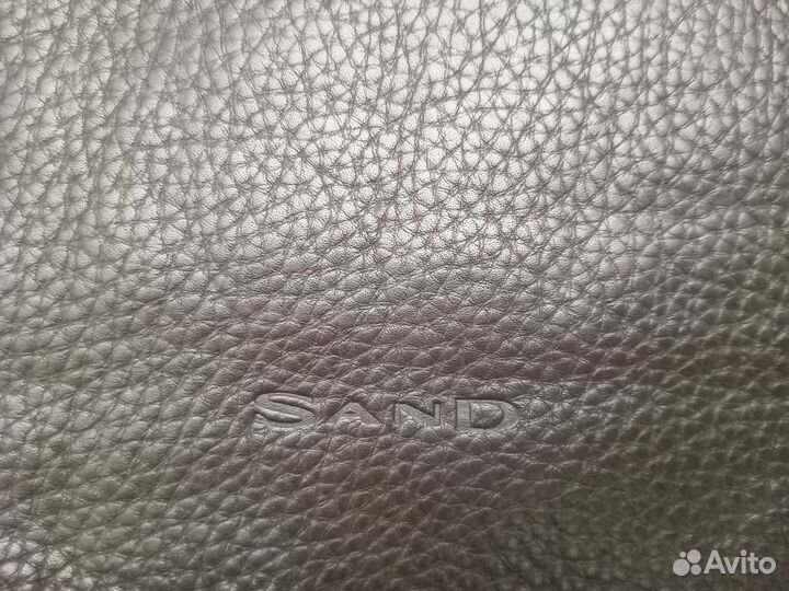 Мужской кожаный портфель sand