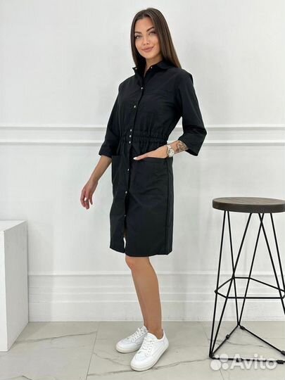 Медицинский халат черный