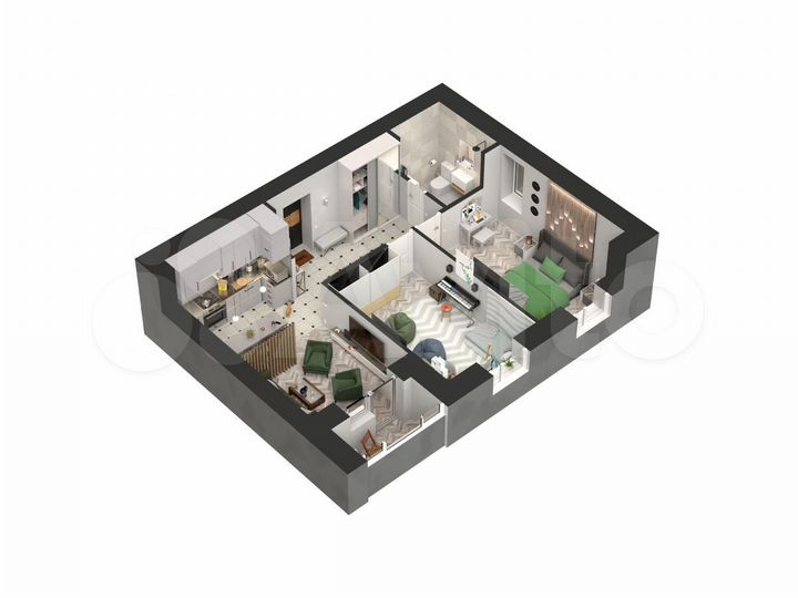 2-к. квартира, 64,7 м², 17/20 эт.