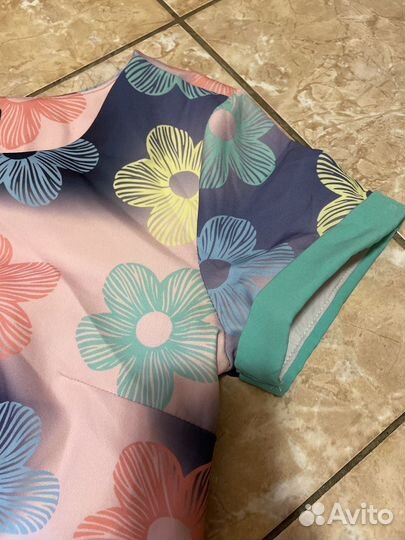 Летнее платье яркое 44 размер