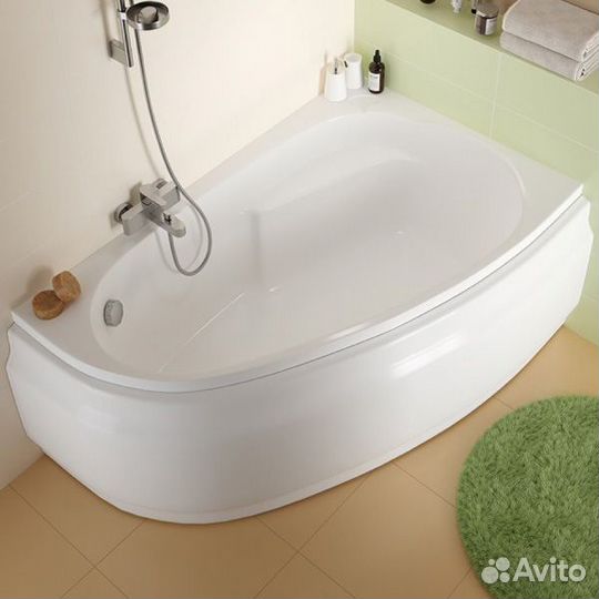 Ванна акриловая асимметричная 140x90, правая,joann