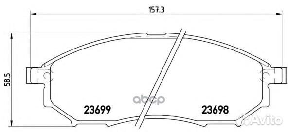 Колодки тормозные P56058 P56058 Brembo