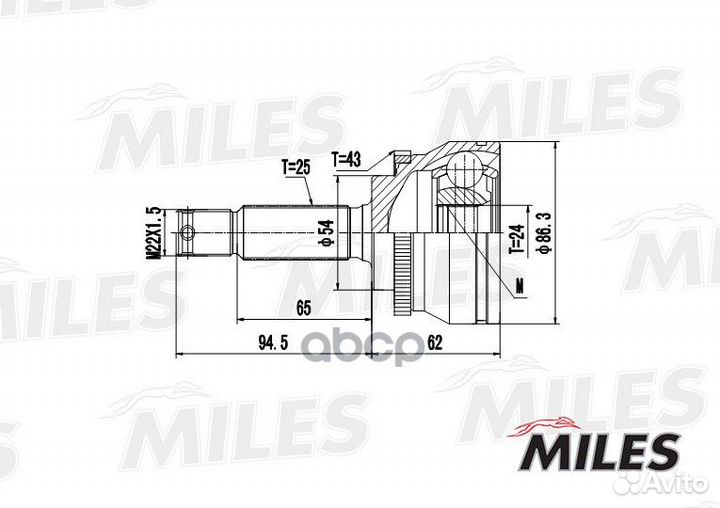 ШРУС mitsubishi galant VII 2.0glsi/glstd 92-96