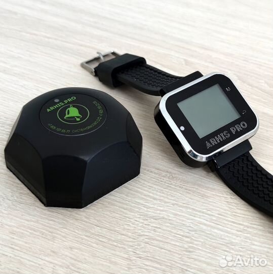 Кнопка вызова официанта модель Бургер с часами