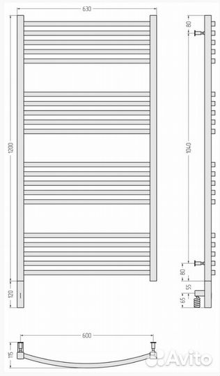 Сунержа Аркус 3.0 1200х600 мэм левый Сатин