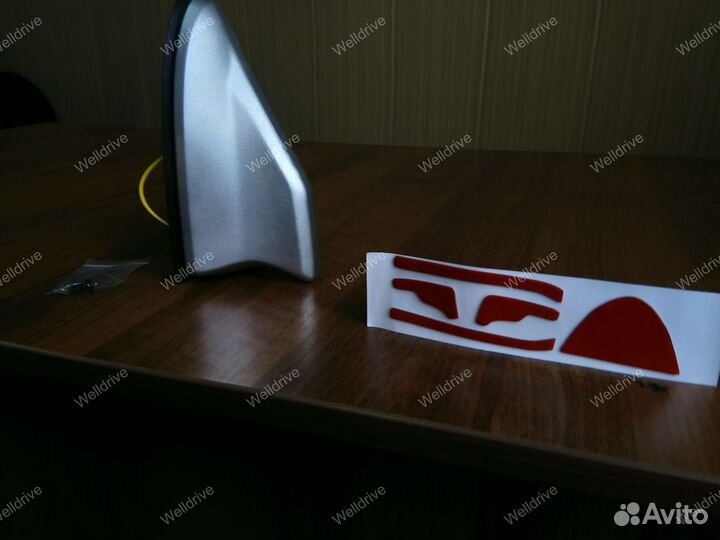 Плавник на крышу Kia Rio 4 серебристый