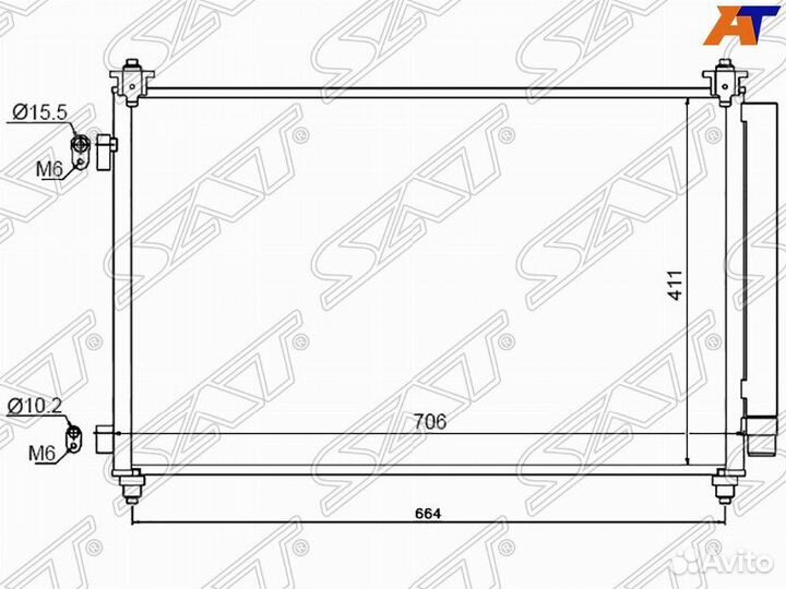 Радиатор кондиционера mazda CX-9 07