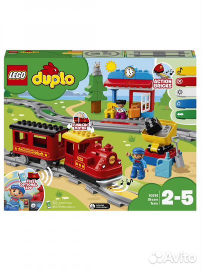 Lego duplo поезд на паровой тяге