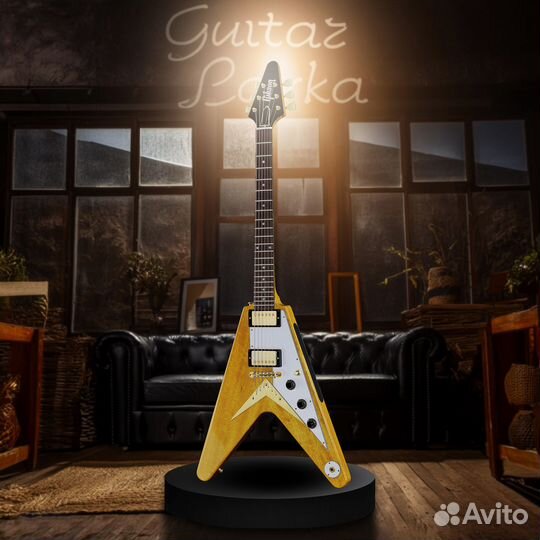 Электрогитара Gibson 58 Korina Flying V VOS