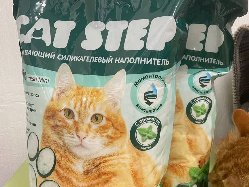 Cat Step 3.8 л силикагелевый наполнитель для кошач