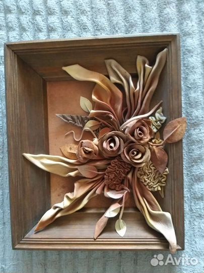 Картина из натуральной кожи