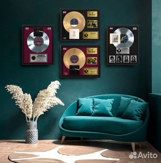 Aerosmith Toys In The Attic золотой винил в рамке