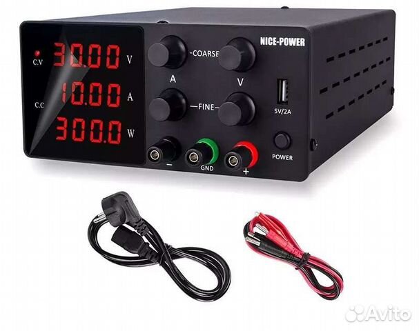 Лабораторный блок питания 30В/10А + USB 2A