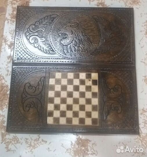 Нарды шахматы ручной работы резные