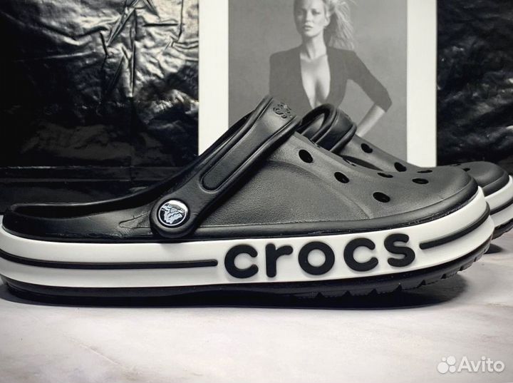 Crocs сабо черные мужские