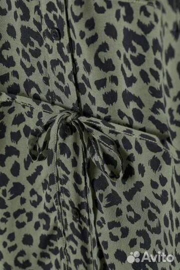 Платье рубашка леопард HM S