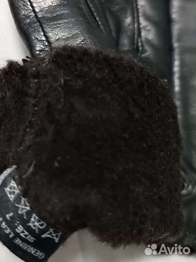 Перчатки кожаные зимние женские