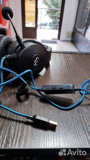Наушники игровые проводные накладные с RGB подсвет